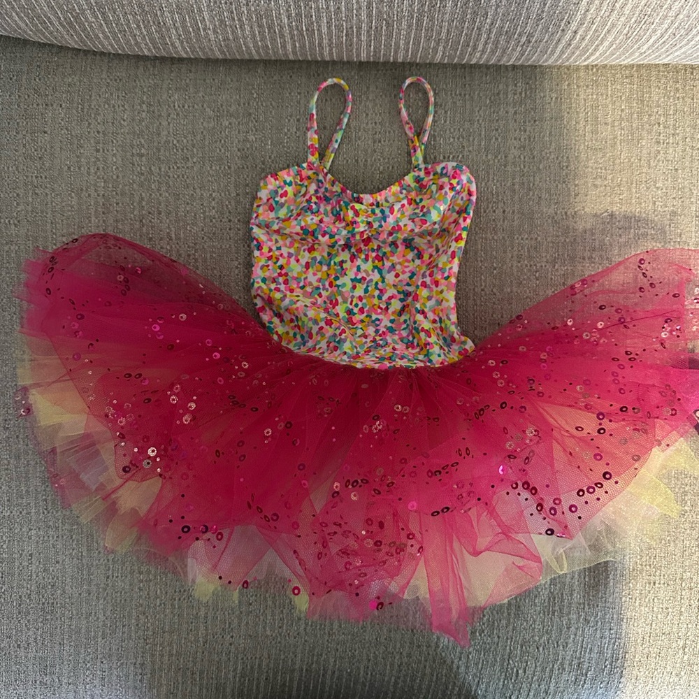 Sparkling Multicolor Kids Dance Costume